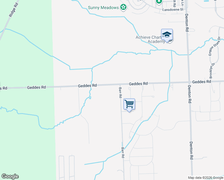 map of restaurants, bars, coffee shops, grocery stores, and more near 4005 Barr Road in Canton