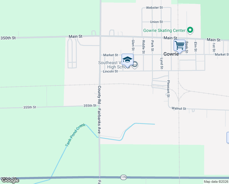 map of restaurants, bars, coffee shops, grocery stores, and more near in Gowrie