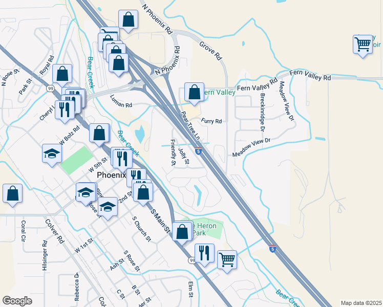 map of restaurants, bars, coffee shops, grocery stores, and more near 300 Luman Road in Phoenix