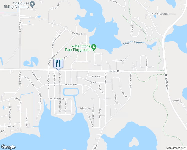 map of restaurants, bars, coffee shops, grocery stores, and more near 1009 Grant Place in Wauconda