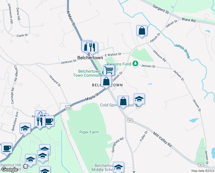 map of restaurants, bars, coffee shops, grocery stores, and more near in 