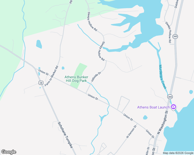 map of restaurants, bars, coffee shops, grocery stores, and more near 353-355 Hillside Dr in Athens