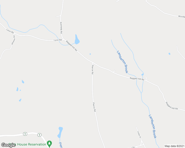 map of restaurants, bars, coffee shops, grocery stores, and more near 9 Pierce Road in West Brookfield