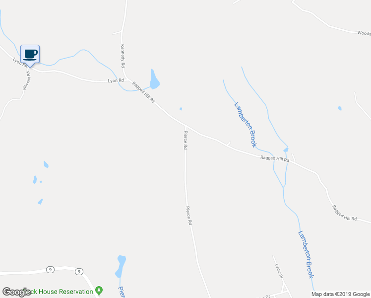 map of restaurants, bars, coffee shops, grocery stores, and more near 65 Pierce Road in West Brookfield