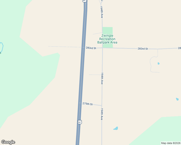 map of restaurants, bars, coffee shops, grocery stores, and more near U.S. 61 in Zwingle