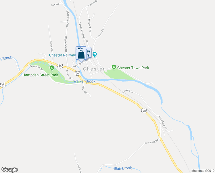 map of restaurants, bars, coffee shops, grocery stores, and more near 278 Highway 20 in Chester