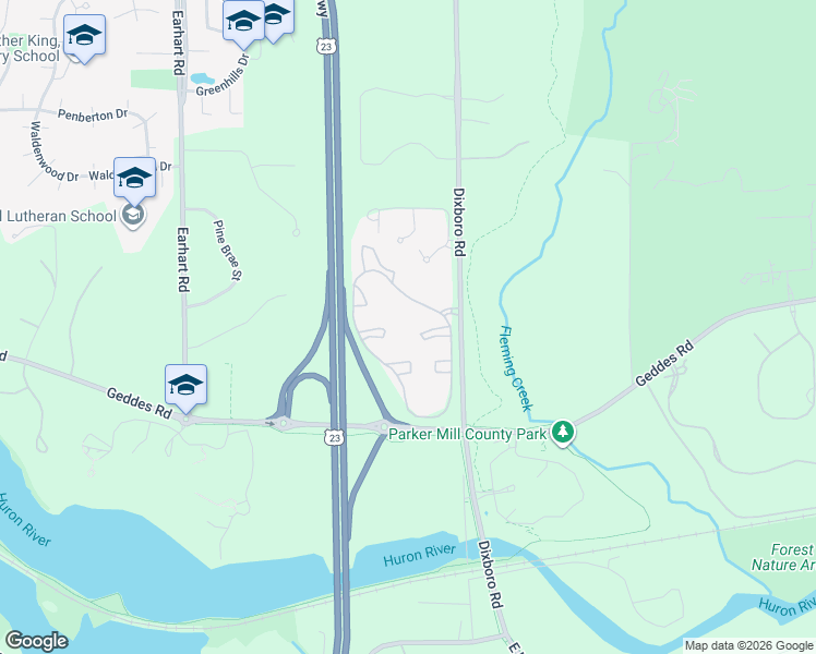 map of restaurants, bars, coffee shops, grocery stores, and more near 442 Village Green Boulevard in Ann Arbor