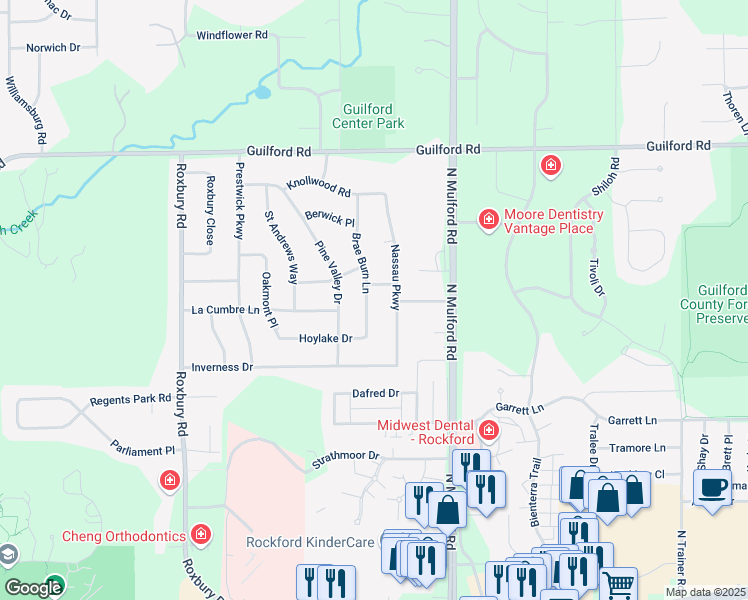 map of restaurants, bars, coffee shops, grocery stores, and more near 908 Nassau Parkway in Rockford
