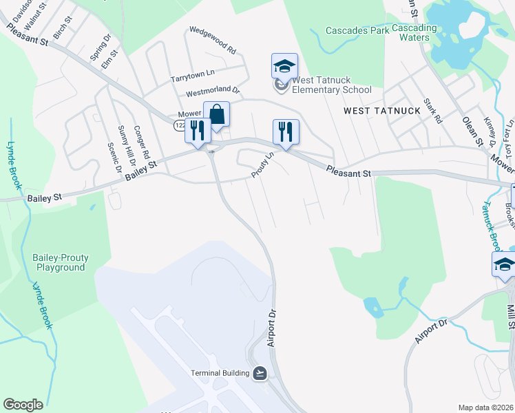 map of restaurants, bars, coffee shops, grocery stores, and more near 21 Glen Ellen Road in Worcester