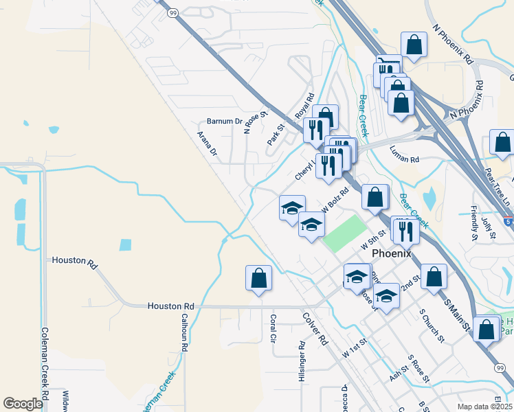 map of restaurants, bars, coffee shops, grocery stores, and more near 306 Cheryl Lane in Phoenix
