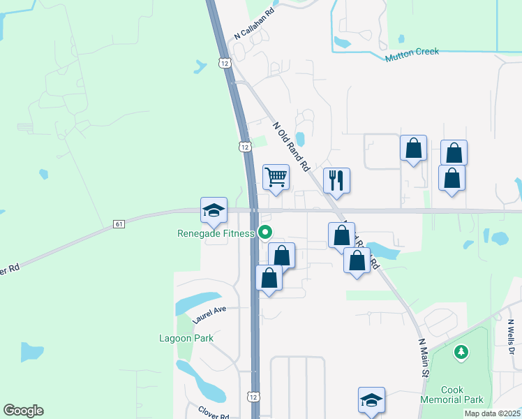 map of restaurants, bars, coffee shops, grocery stores, and more near 25466 West Bonner Road in Wauconda