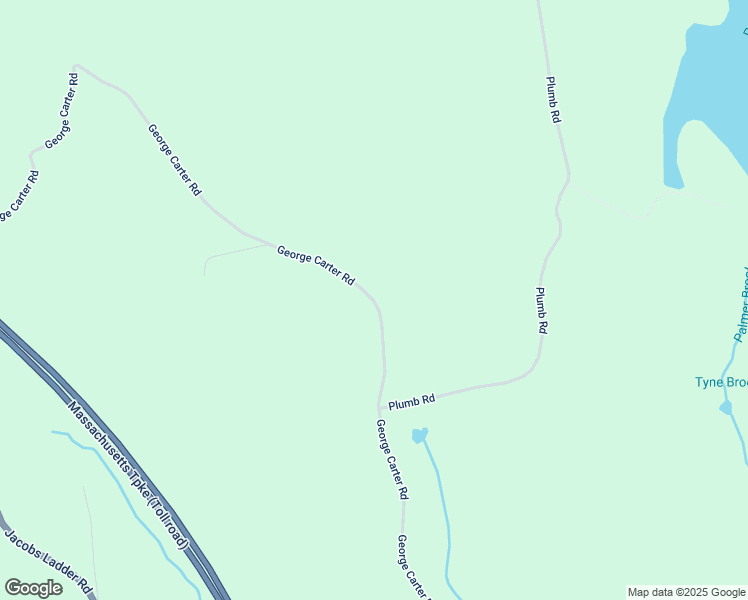 map of restaurants, bars, coffee shops, grocery stores, and more near 1264 George Carter Road in Becket