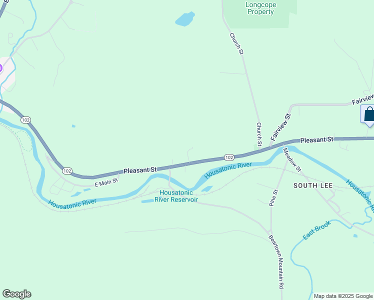 map of restaurants, bars, coffee shops, grocery stores, and more near Pleasant St in Lee