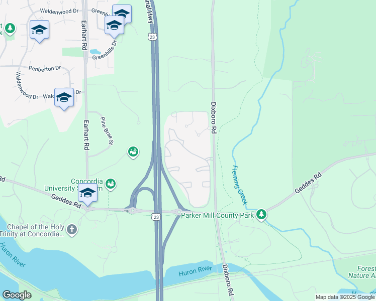 map of restaurants, bars, coffee shops, grocery stores, and more near 314 Village Green Boulevard in Ann Arbor