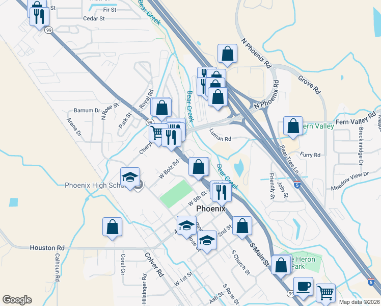 map of restaurants, bars, coffee shops, grocery stores, and more near 804 West Bolz Road in Phoenix