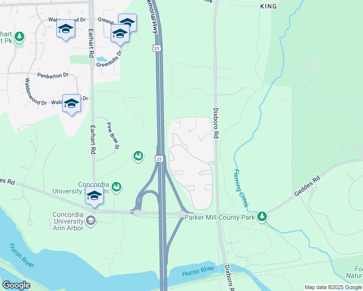 map of restaurants, bars, coffee shops, grocery stores, and more near 394 Village Green Boulevard in Ann Arbor