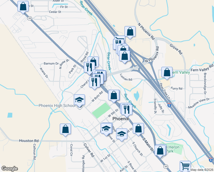 map of restaurants, bars, coffee shops, grocery stores, and more near 804 West Bolz Road in Phoenix