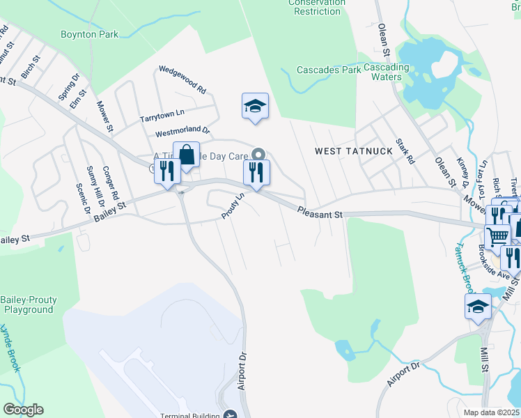 map of restaurants, bars, coffee shops, grocery stores, and more near 24 Rockrimmon Road in Worcester