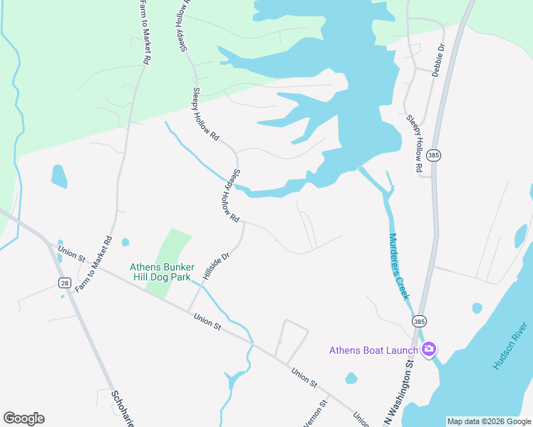 map of restaurants, bars, coffee shops, grocery stores, and more near 340 Sleepy Hollow Road in Athens