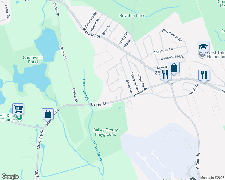 map of restaurants, bars, coffee shops, grocery stores, and more near 17 Fox Meadow Drive in Worcester