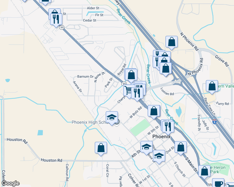 map of restaurants, bars, coffee shops, grocery stores, and more near 50 42nd Street in Phoenix