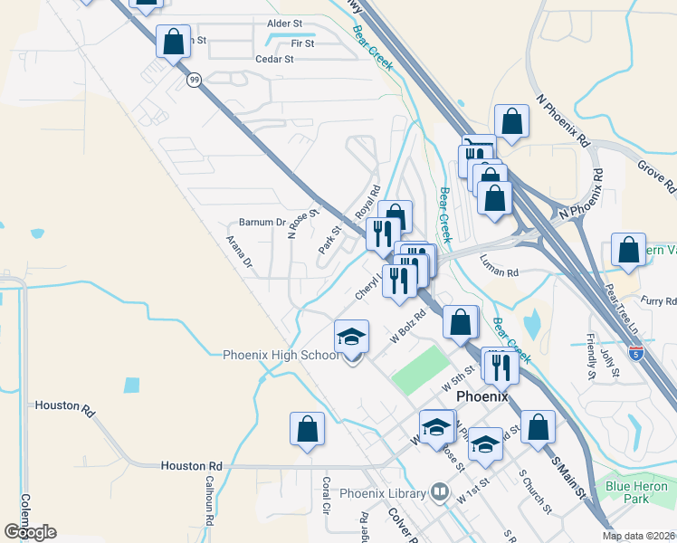 map of restaurants, bars, coffee shops, grocery stores, and more near 50 42nd Street in Phoenix
