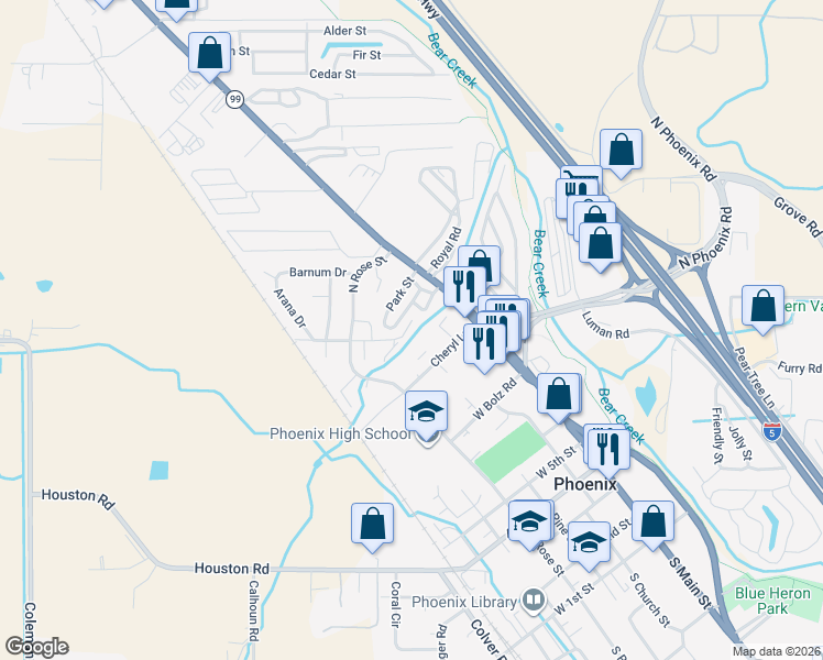 map of restaurants, bars, coffee shops, grocery stores, and more near 50 42nd Street in Phoenix
