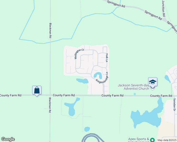 map of restaurants, bars, coffee shops, grocery stores, and more near 4143 Knightsbridge Lane in Jackson
