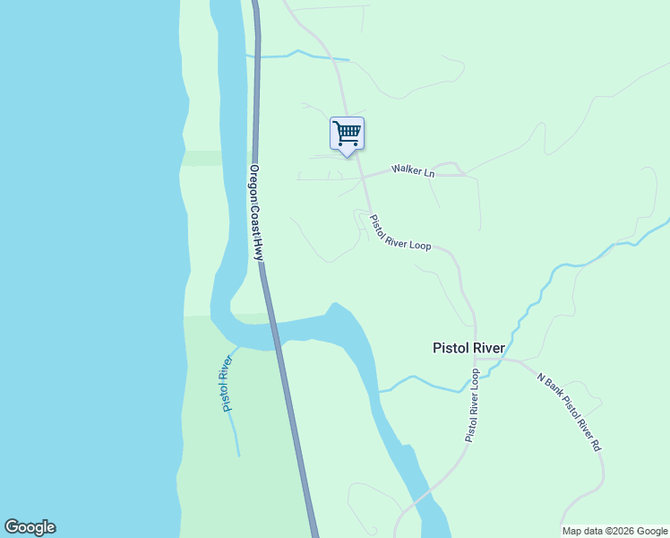 map of restaurants, bars, coffee shops, grocery stores, and more near 94404 Linda Lane in Gold Beach