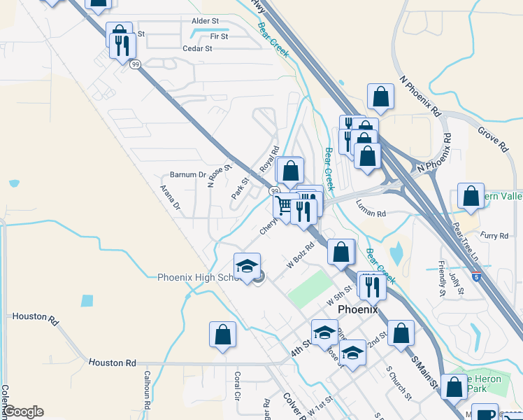 map of restaurants, bars, coffee shops, grocery stores, and more near 50 42nd Street in Phoenix