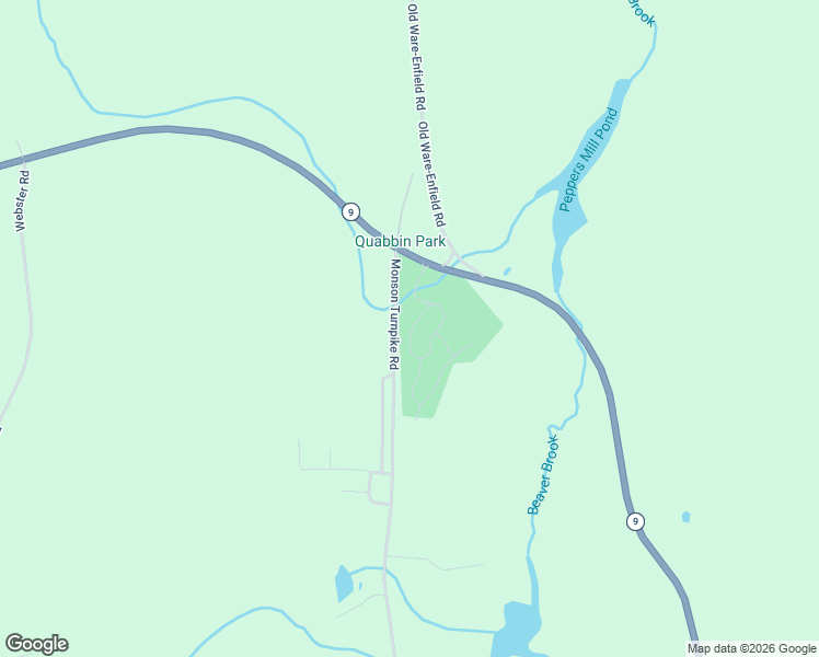 map of restaurants, bars, coffee shops, grocery stores, and more near 8 Monson Turnpike Road in Ware