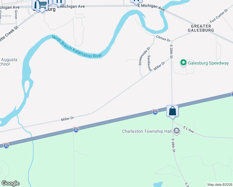 map of restaurants, bars, coffee shops, grocery stores, and more near 11451 Miller Drive in Galesburg