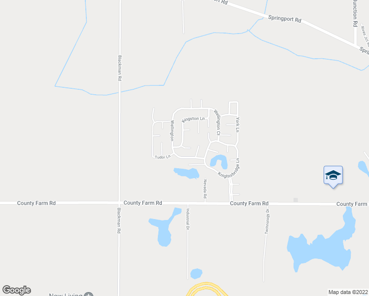 map of restaurants, bars, coffee shops, grocery stores, and more near Coventry Court in Blackman
