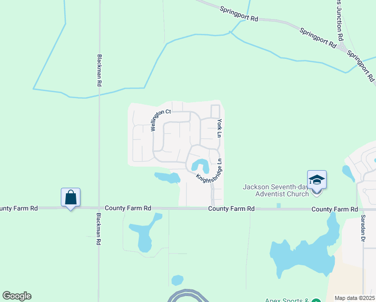map of restaurants, bars, coffee shops, grocery stores, and more near 4143 Knightsbridge Lane in Jackson