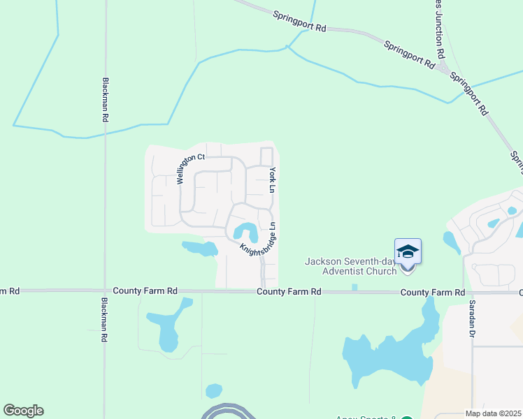 map of restaurants, bars, coffee shops, grocery stores, and more near 4128 Knightsbridge Lane in Jackson