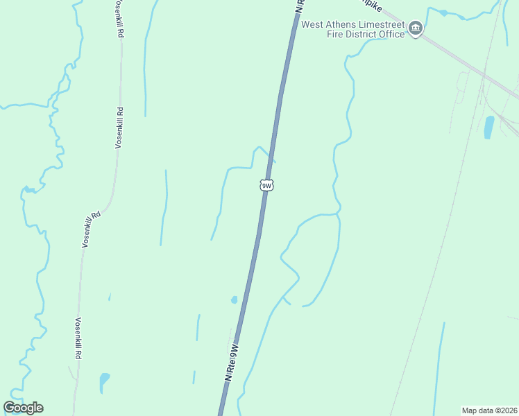 map of restaurants, bars, coffee shops, grocery stores, and more near 9377 North Route 9W in Athens