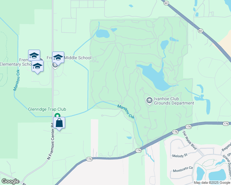 map of restaurants, bars, coffee shops, grocery stores, and more near 28722 Sky Crest Drive in Mundelein