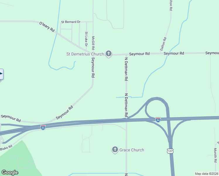 map of restaurants, bars, coffee shops, grocery stores, and more near 3215 Seymour Road in Jackson