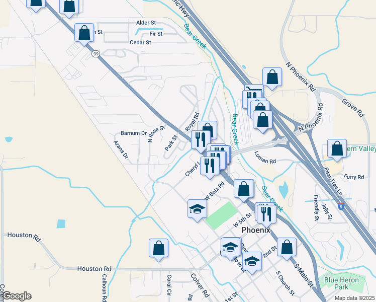 map of restaurants, bars, coffee shops, grocery stores, and more near 50 42nd Street in Phoenix