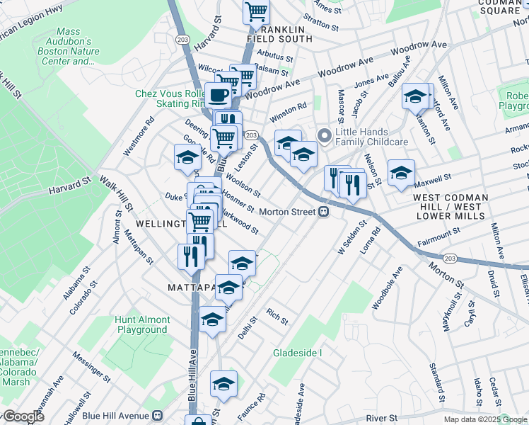 map of restaurants, bars, coffee shops, grocery stores, and more near 48 Hosmer Street in Boston