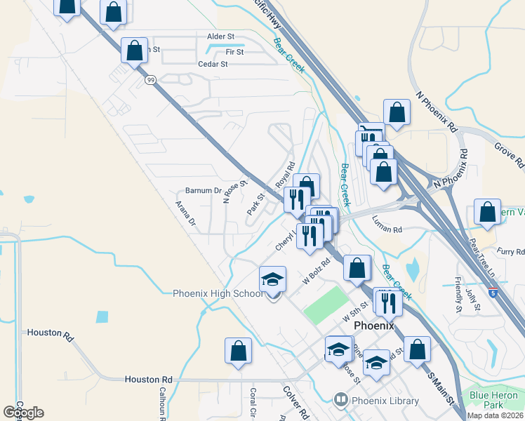 map of restaurants, bars, coffee shops, grocery stores, and more near 50 42nd Street in Phoenix