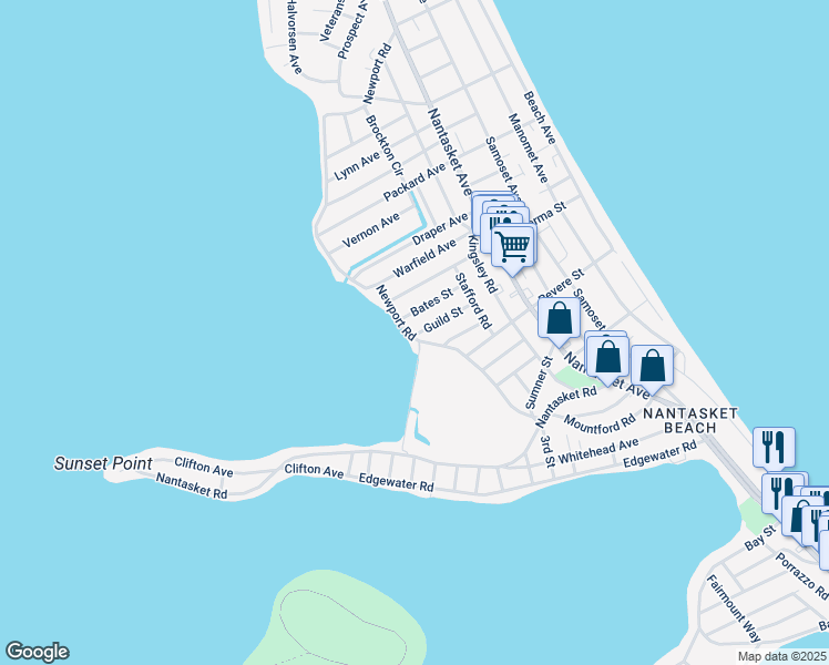 map of restaurants, bars, coffee shops, grocery stores, and more near 126 Newport Road in Hull