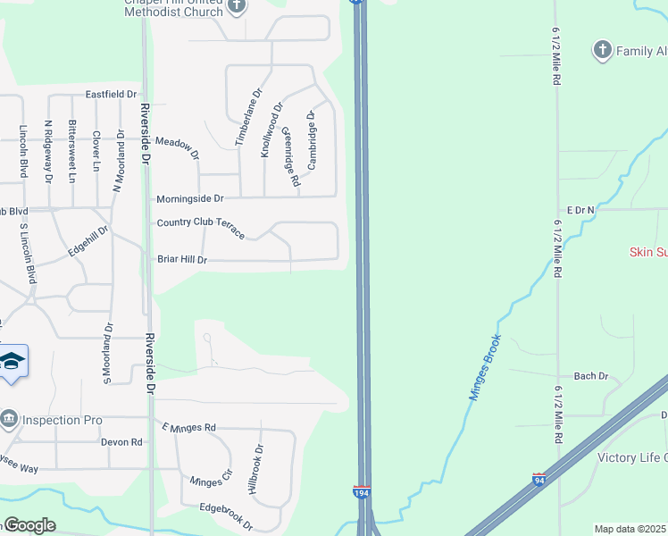 map of restaurants, bars, coffee shops, grocery stores, and more near 330 Briar Hill Drive in Battle Creek