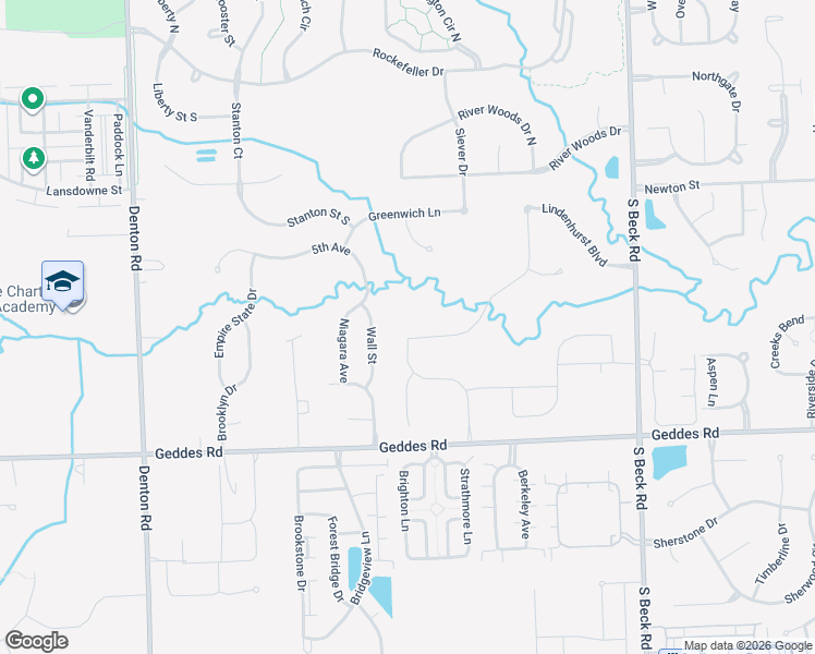 map of restaurants, bars, coffee shops, grocery stores, and more near 3447 Wall Street in Canton