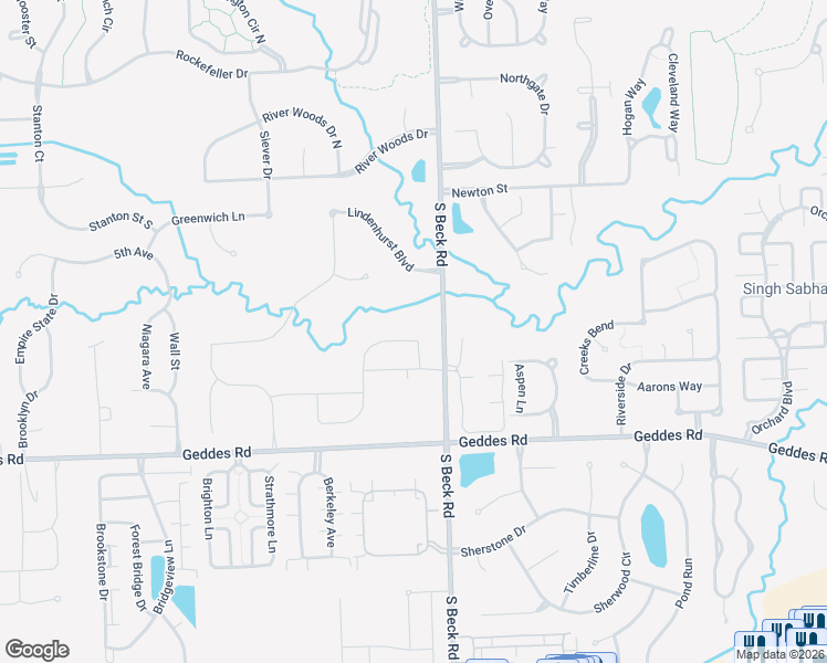 map of restaurants, bars, coffee shops, grocery stores, and more near 3818-3872 Beck Road South in Canton