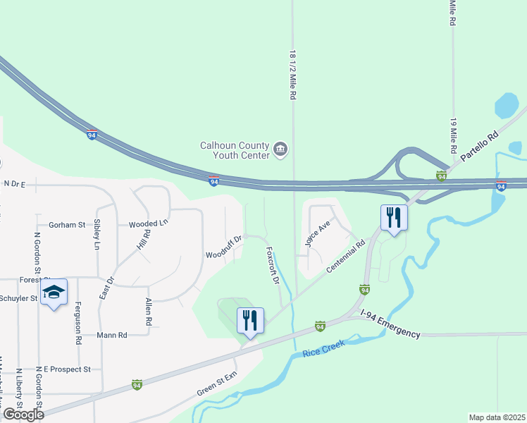 map of restaurants, bars, coffee shops, grocery stores, and more near 1213 Grove Court in Marshall