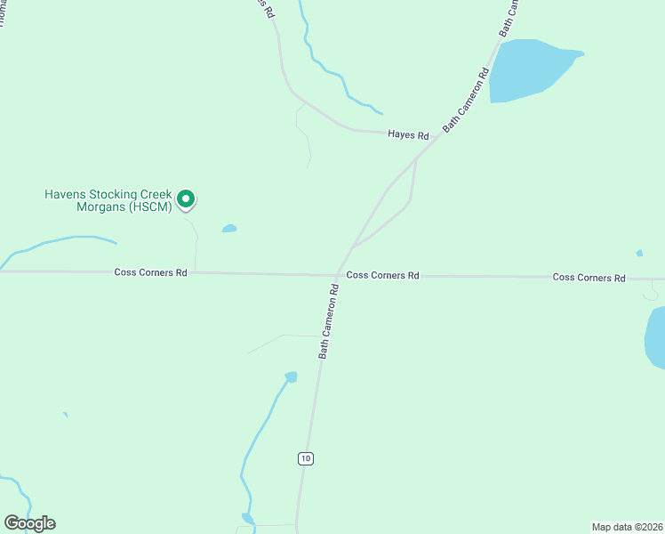 map of restaurants, bars, coffee shops, grocery stores, and more near 5891 Coss Corners Road in Bath