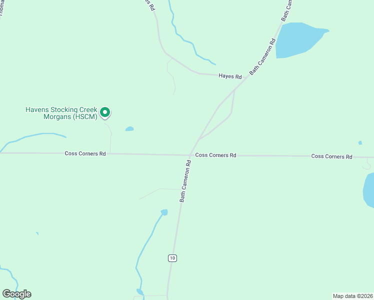 map of restaurants, bars, coffee shops, grocery stores, and more near 5891 Coss Corners Road in Bath