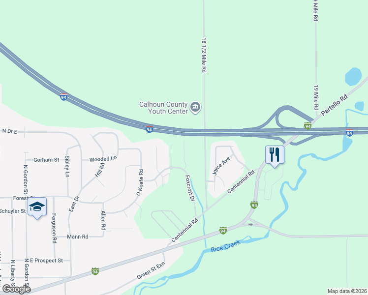 map of restaurants, bars, coffee shops, grocery stores, and more near 1216 Grove Court in Marshall
