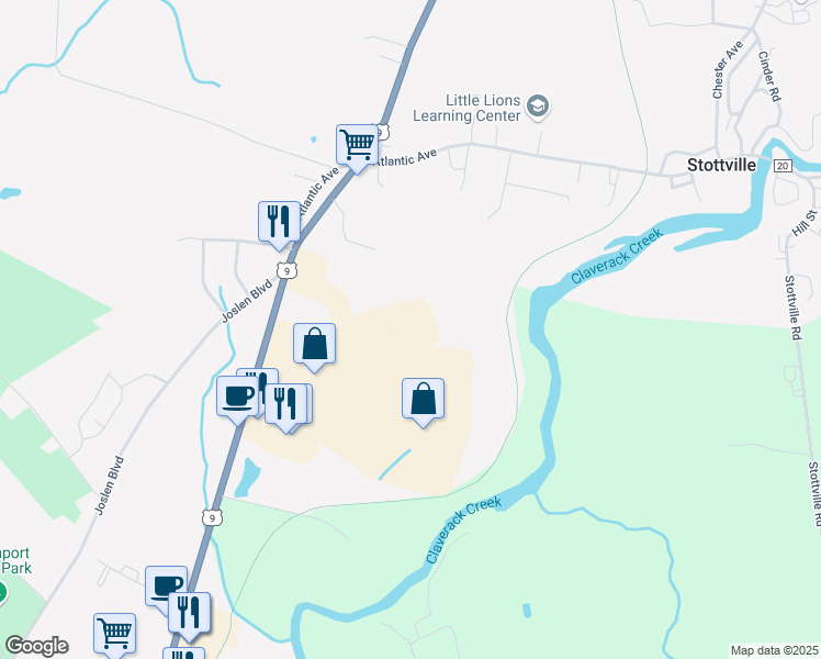 map of restaurants, bars, coffee shops, grocery stores, and more near 488 Fairview Avenue in Hudson